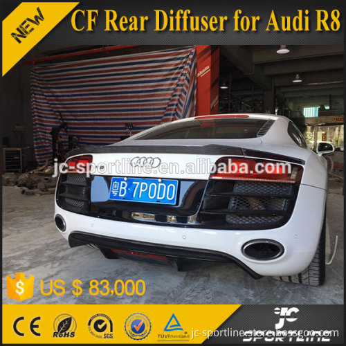 Car Carbon Fiber Rear Bumper Diffuser for Audi R8 V8 V10